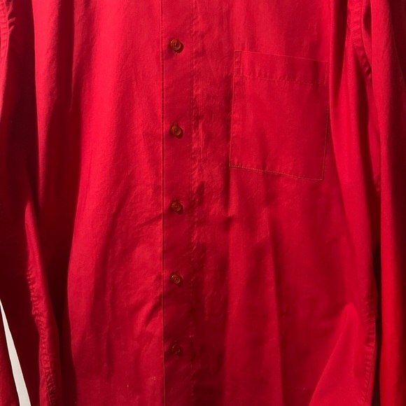 ****Donated****Pierre Cardin Red button down Slim Fit Size L - Picture 3 of 7